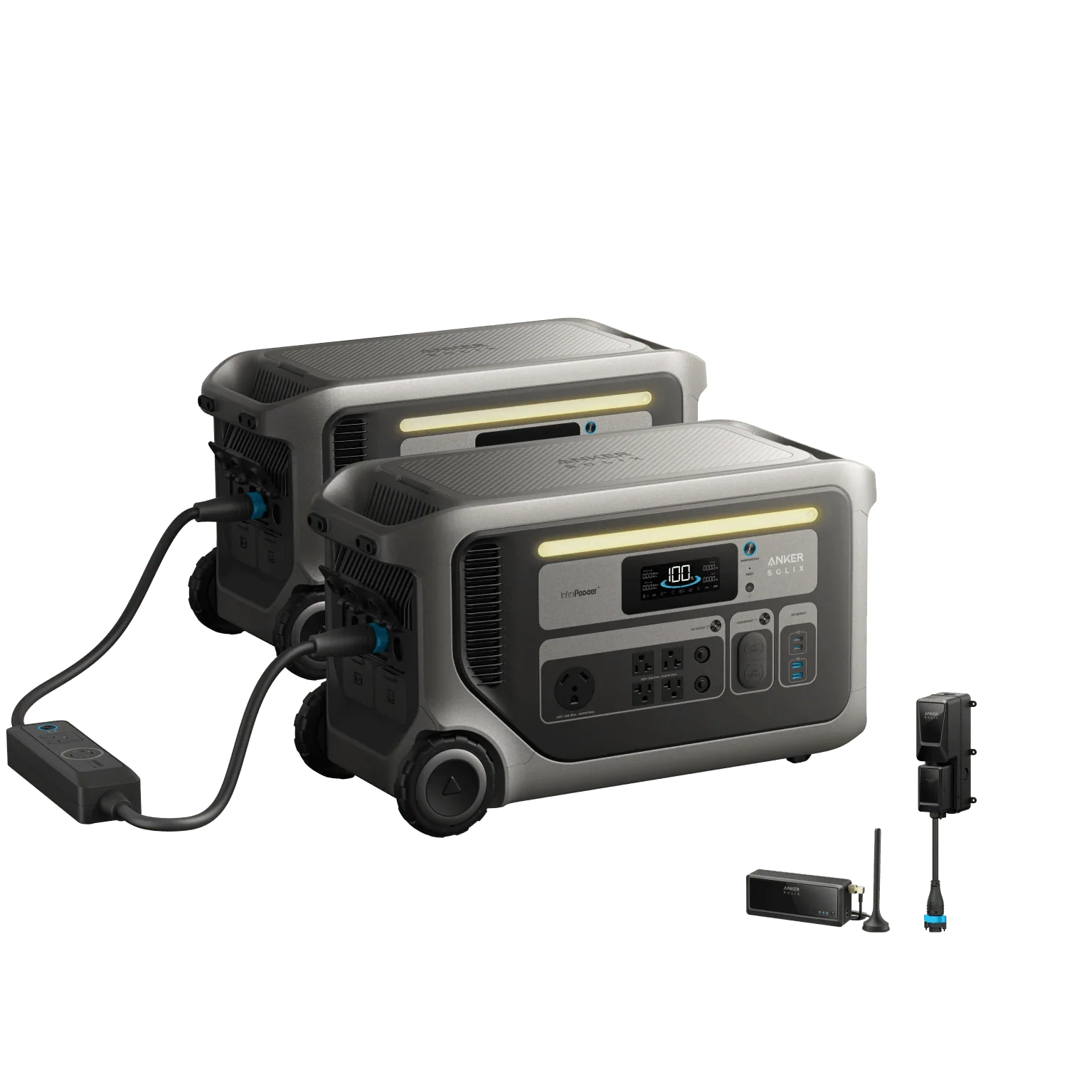 2 x Anker SOLIX F3000 Portable Power Stations Kit - Image 3