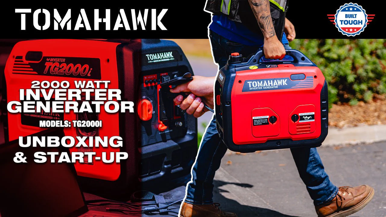 Tomahawk Power 2000 Watt Inverter Generator Super Quiet Portable Gas Power Professional Use - Image 3