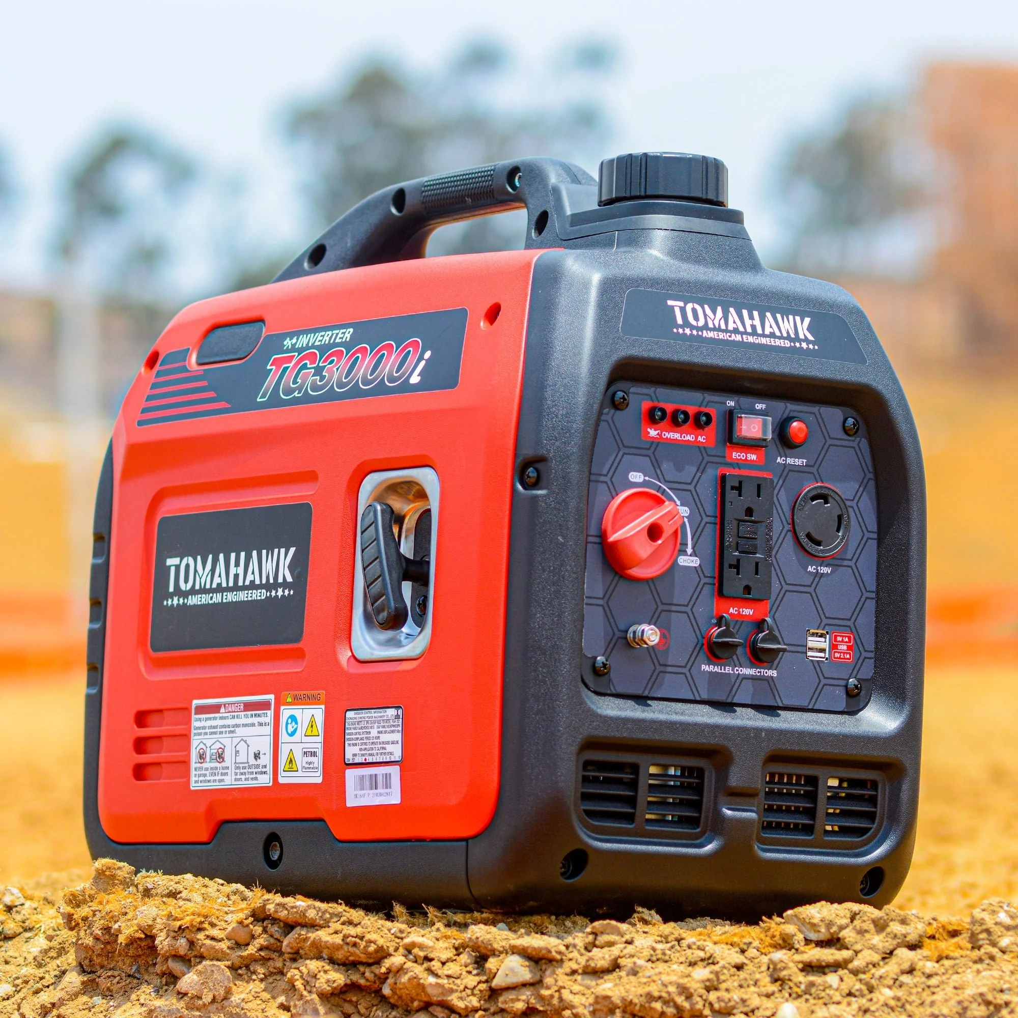 Tomahawk Power 3000 Watt Inverter Generator Super Quiet Portable Gas Power Professional Use - Image 6