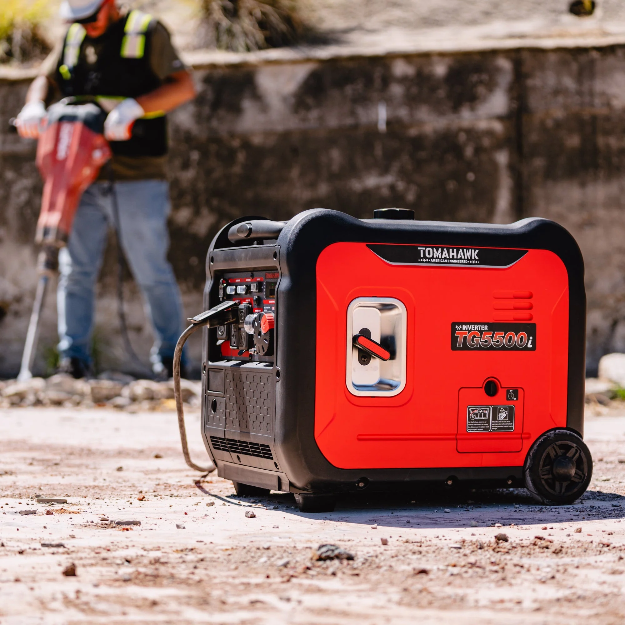 Tomahawk Power 5500 Watt Inverter Generator Super Quiet Portable Gas Power Professional Use - Image 2