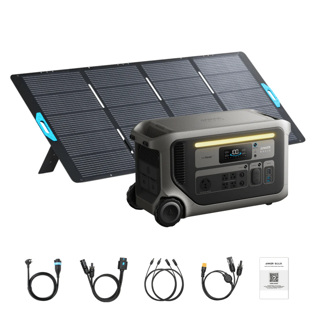 Anker SOLIX F3000 Solar Generator + 400W Portable Solar Panel Kits