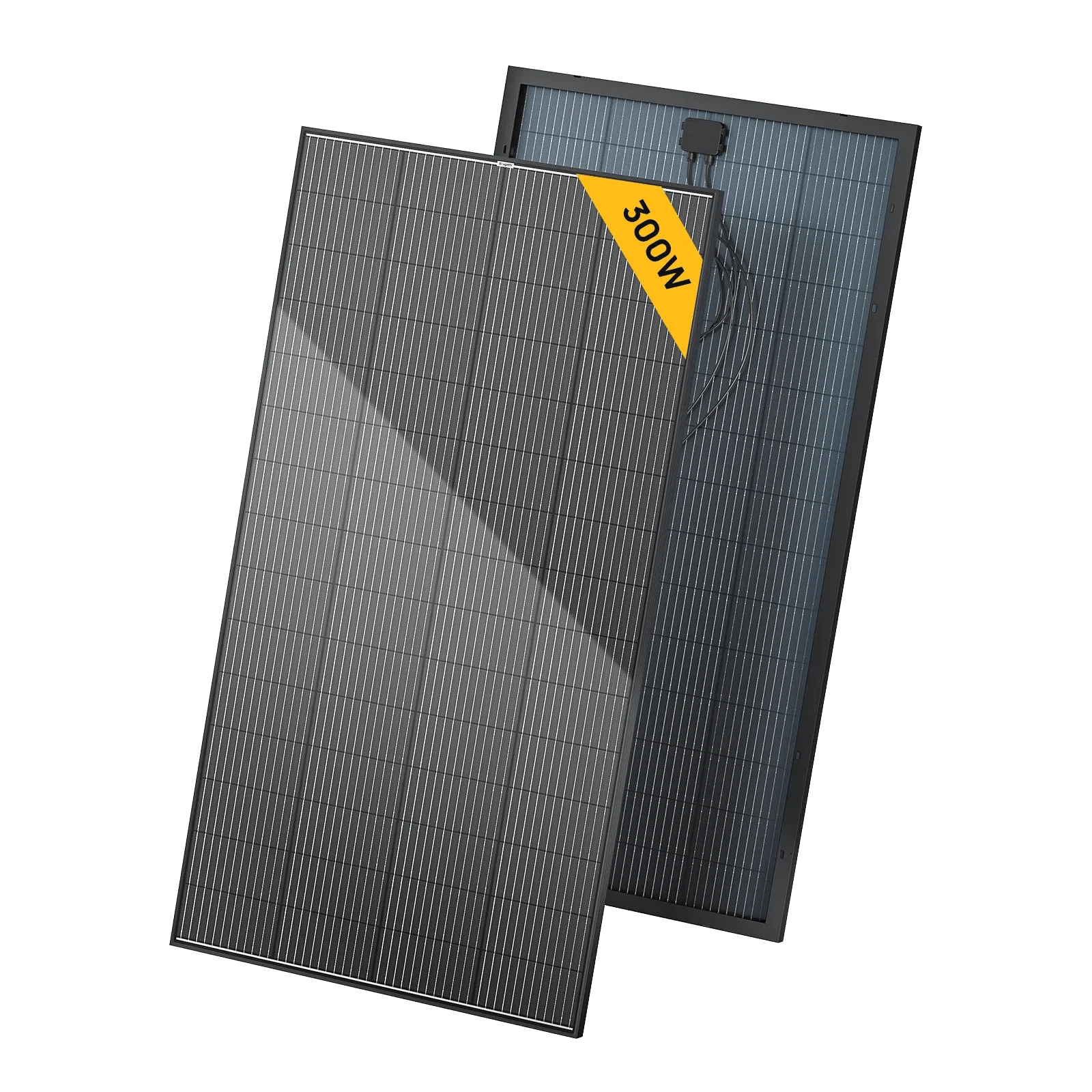 BougeRV 300 Watt Rigid Bifacial 12BB Mono Solar Panel