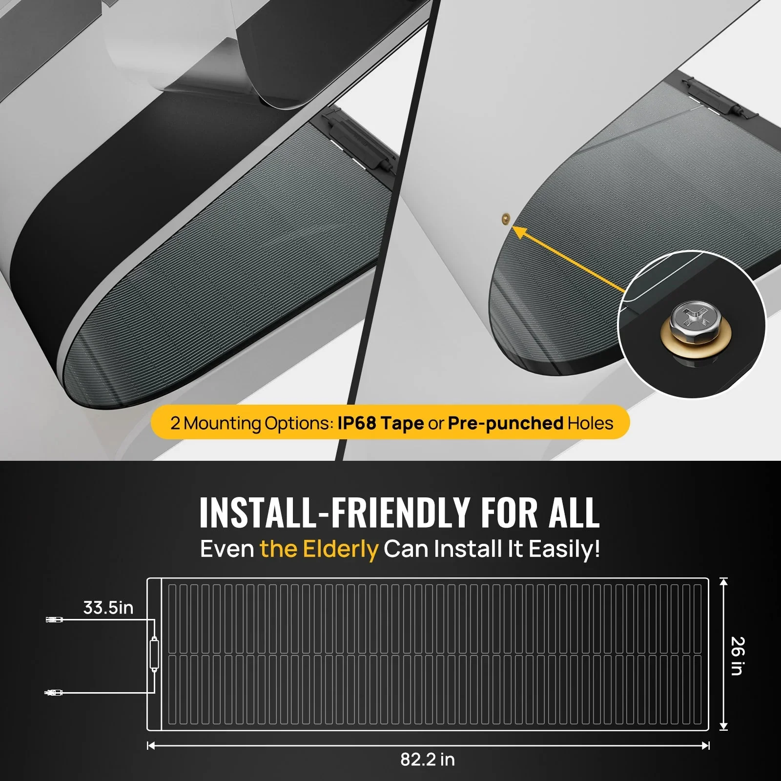 BougeRV Yuma 200W CIGS Thin-Film Flexible Solar Panel With Tape - Image 10