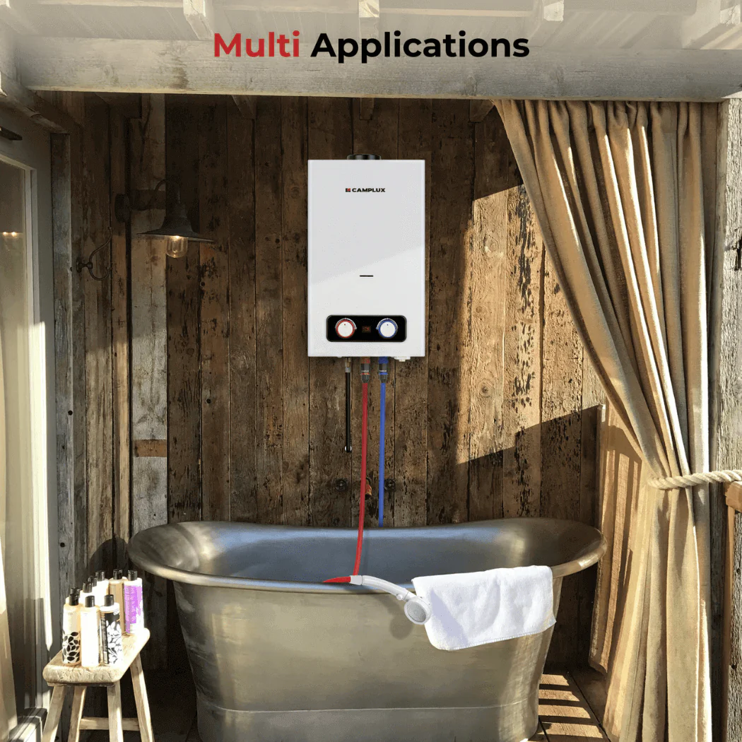 Camplux 2.64 GPM Tankless Gas Water Heater, Propane Shower Portable - Image 3