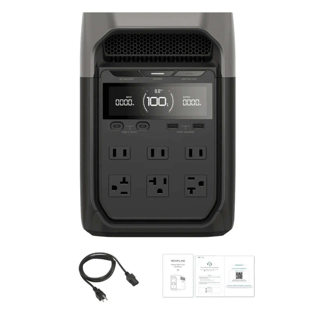 EcoFlow DELTA 3 1024Wh 1800W Solar Generator Portable Power Station