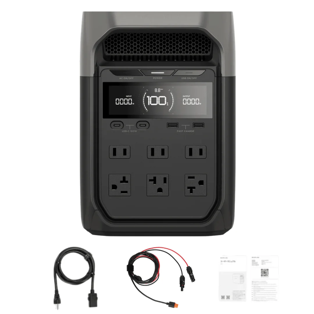 EcoFlow DELTA 3 1024Wh 1800W Solar Generator Portable Power Station - Image 2