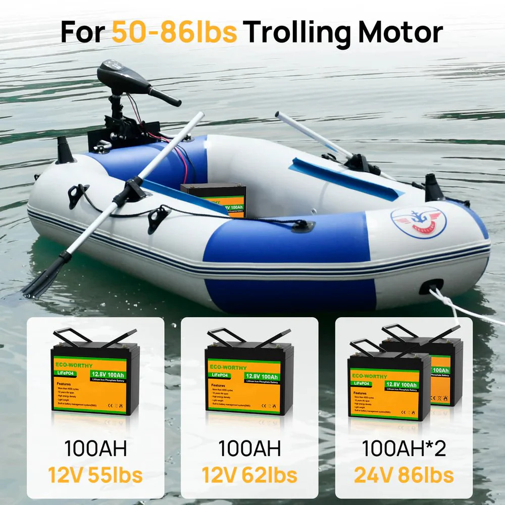 ECO-WORTHY 12V 100Ah Lithium Iron Phosphate Battery - Image 9