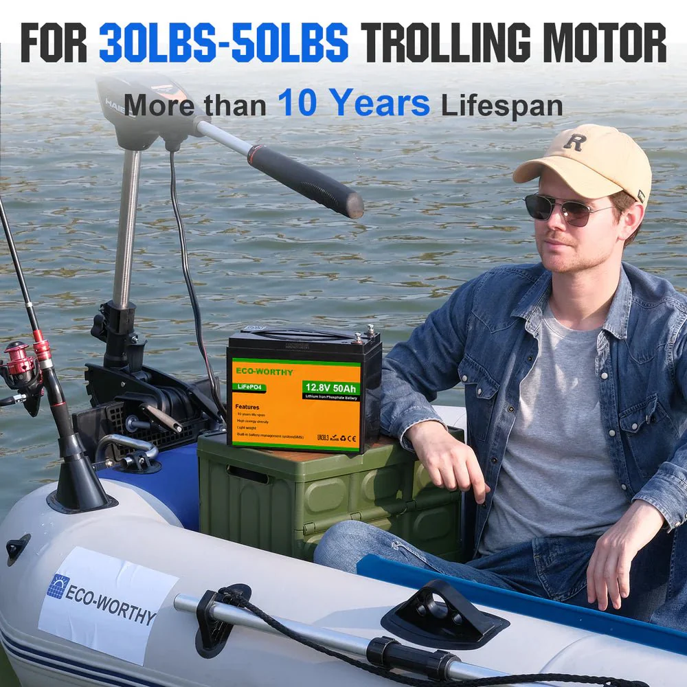 ECO-WORTHY 12V 50Ah Lithium Iron Phosphate Battery - Image 9