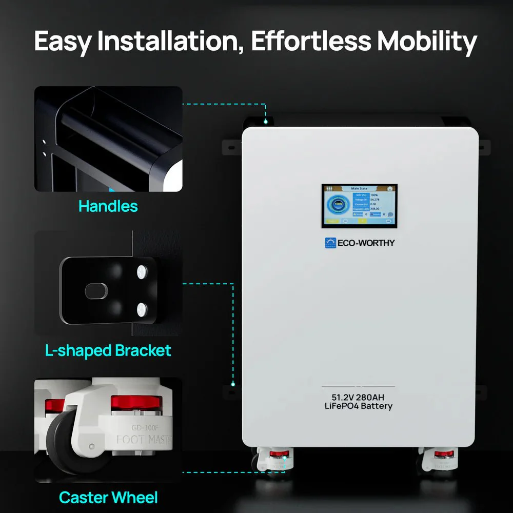 ECO-WORTHY 51.2V 280Ah LiFePO4 Battery - Image 5
