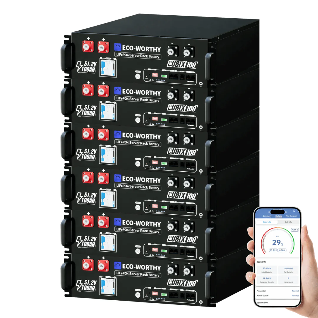 ECO-WORTHY Cubix 100 48V 100Ah Server Rack Battery - Image 4