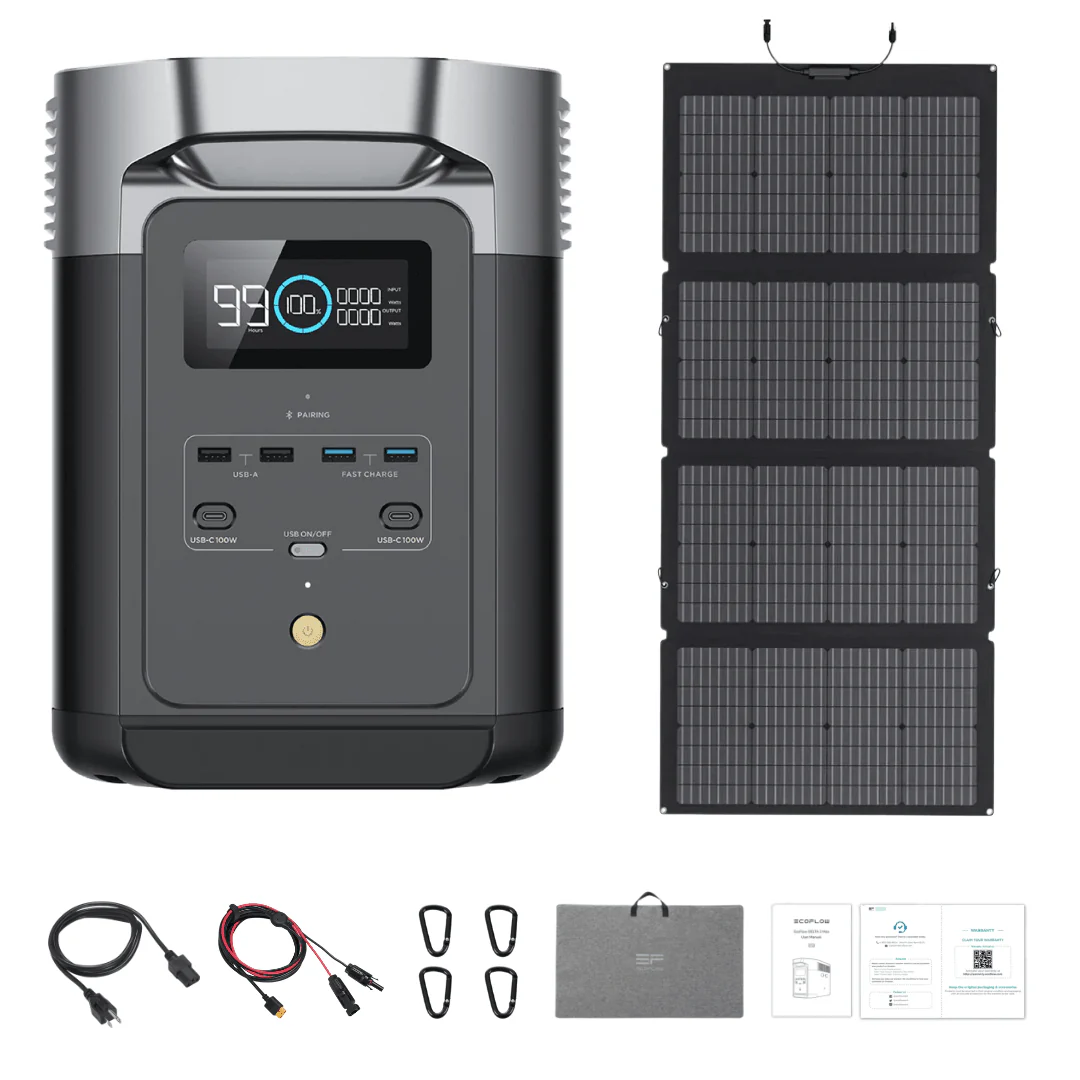 EcoFlow DELTA 2 + 220W Portable Solar Panels
