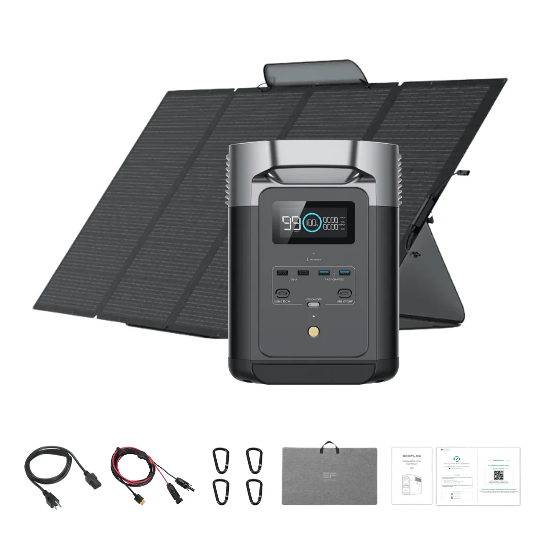 EcoFlow DELTA 2 + 400W Portable Solar Panel