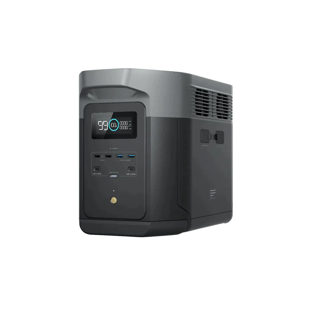 EcoFlow Delta 2 Max With 2 Extra Batteries 6144Wh 2400W LiFePO4 Solar Generator + 200W Rigid Monocrystalline Solar Panels Kit - Image 4