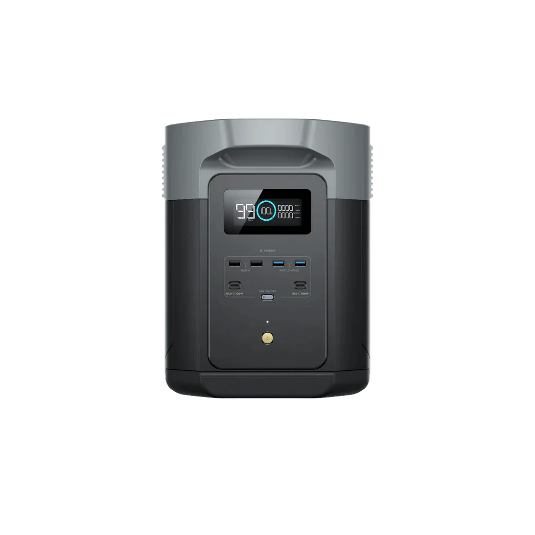 EcoFlow Delta 2 Max 2048Wh 2400W LiFePO4 Solar Generator + 100W Flexible Monocrystalline Solar Panels Kit - Image 5