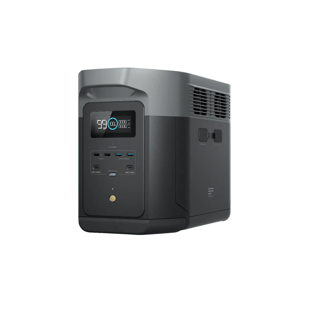 EcoFlow Delta 2 Max 2048Wh 2400W LiFePO4 Solar Generator + 100W Rigid Monocrystalline Solar Panels Kit - Image 6