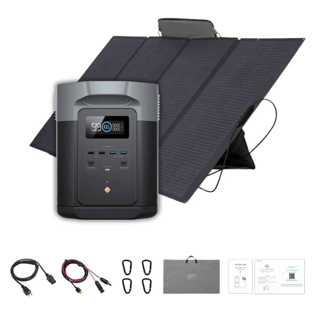 EcoFlow DELTA 2 Max + 400W Portable Solar Panel