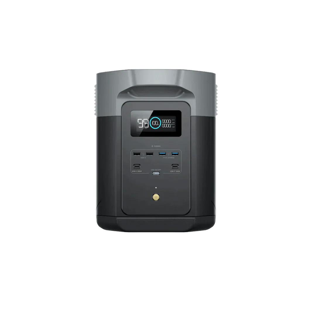 EcoFlow Delta 2 Max With Extra Battery 4096Wh 2400W LiFePO4 Solar Generator + 200W Portable Monocrystalline Solar Panels Kit - Image 3