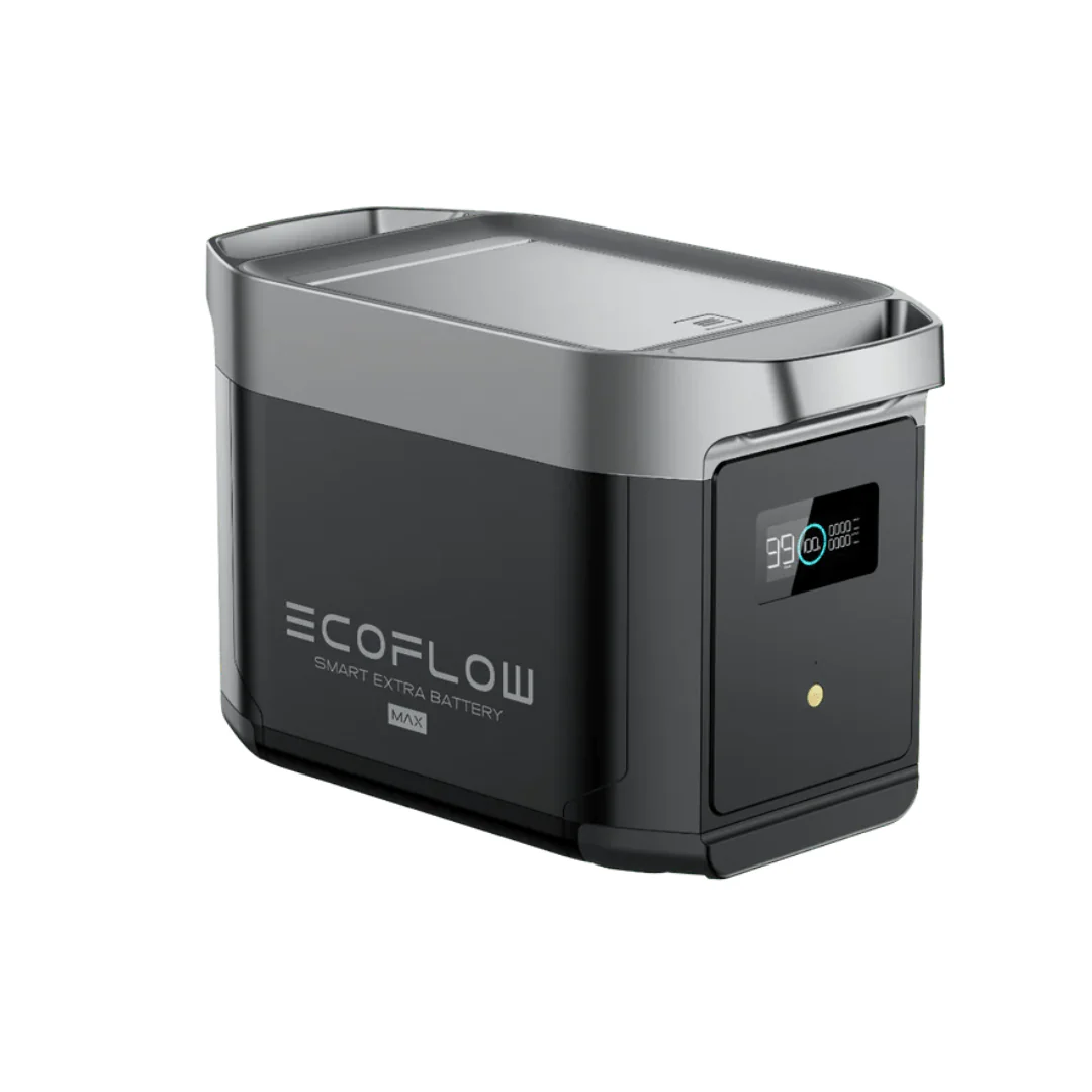 EcoFlow Delta 2 Max With Extra Battery 4096Wh 2400W LiFePO4 Solar Generator + 200W Portable Monocrystalline Solar Panels Kit - Image 9