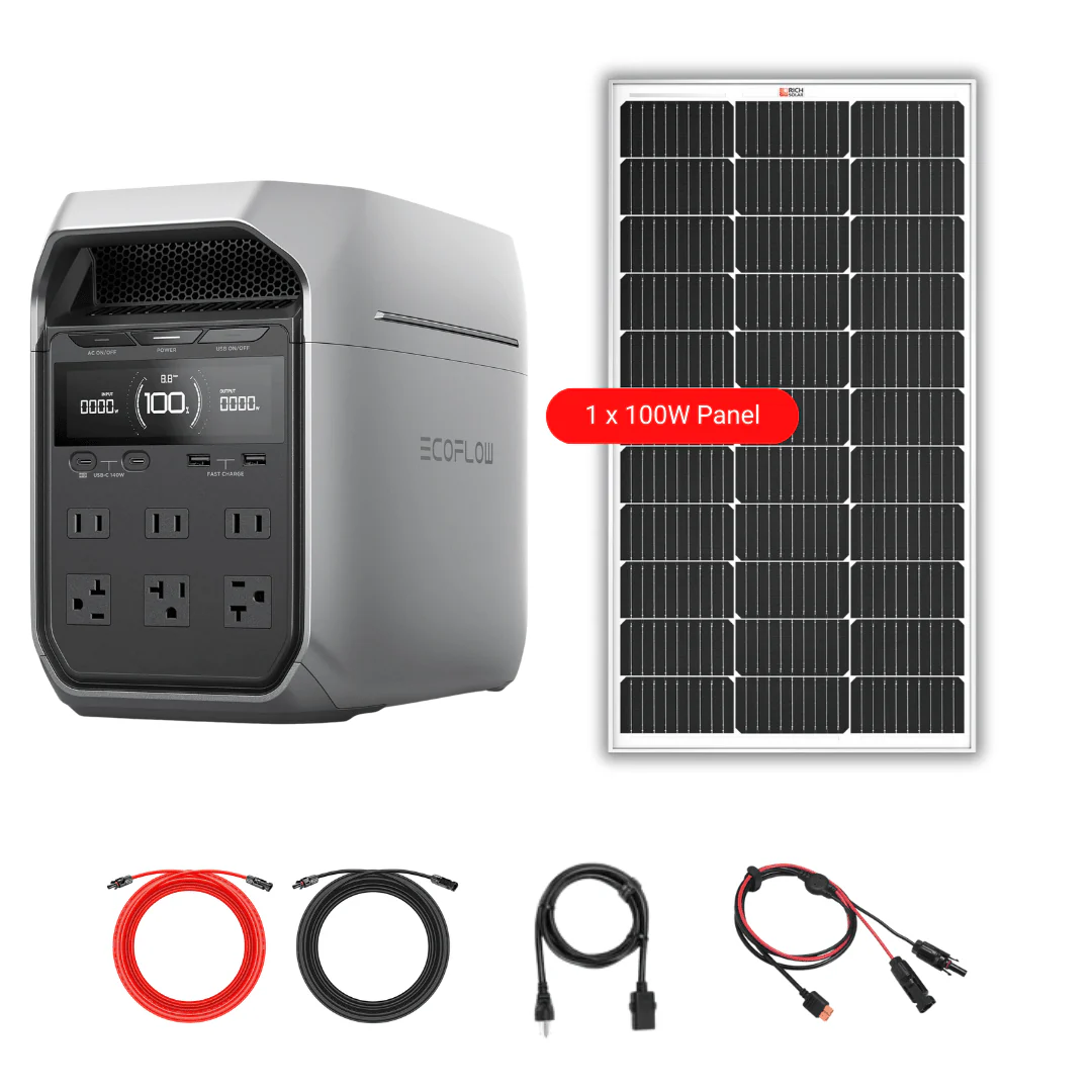 EcoFlow DELTA 3 Plus 1024Wh 1800W Solar Generator + Choose Custom Solar Panel Bundle Option