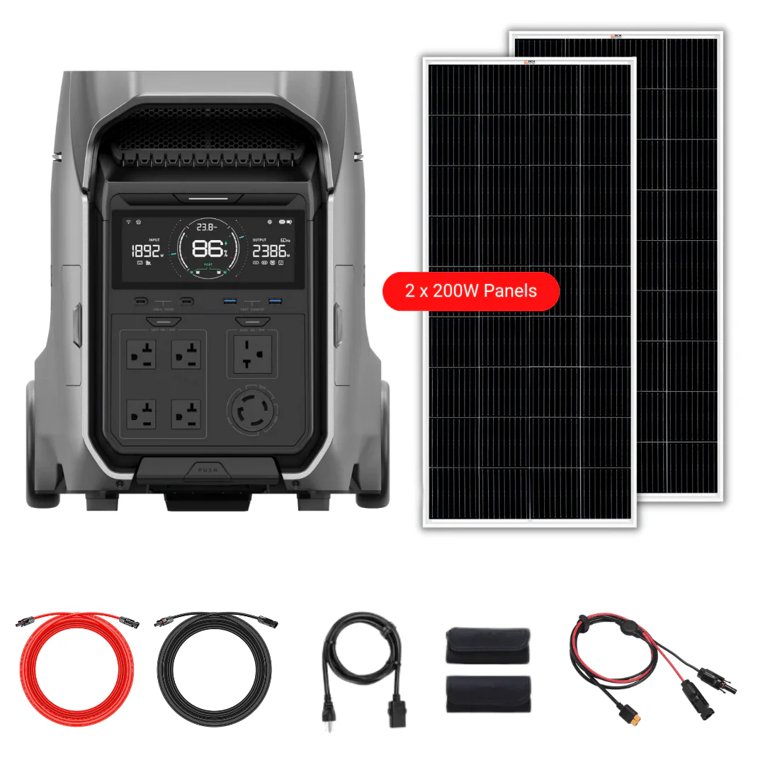 EcoFlow DELTA PRO 3 4096Wh 4000W Solar Generator + Choose Custom Solar Panel Bundle Option - Image 2