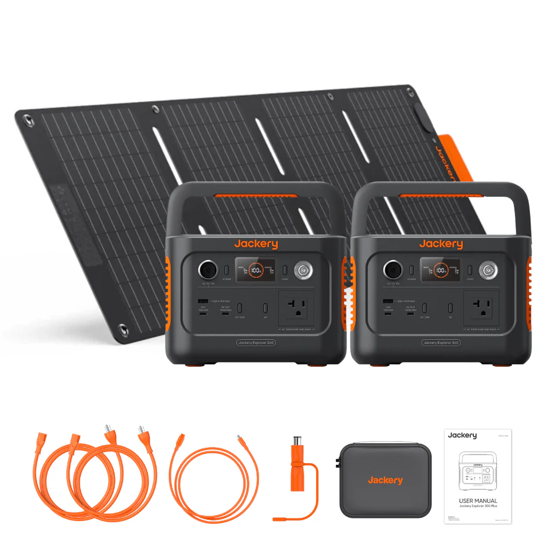 Jackery Explorer 240 V2 Solar Generator + SolarSaga 40W Solar Panel Kits - Image 2