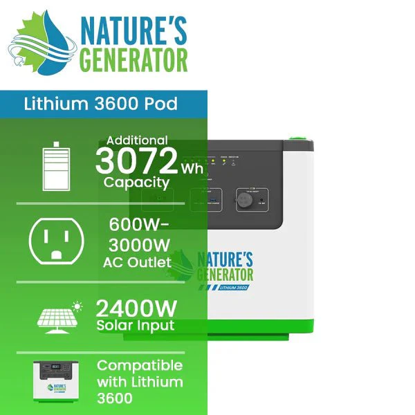 Natures Generator Lithium 3600 Pod - Image 2