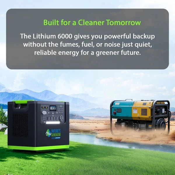Natures Generator Lithium 6000 Solar Generator With Solar Panels - Image 10