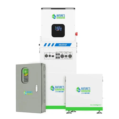 Natures Generator MyGrid 10K With Solar Battery + 50A Automatic Transfer Switch