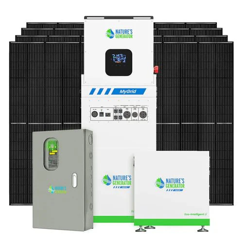 Natures Generator MyGrid 10K With Solar Battery + 8 x 410W Rigid Solar Panels + 50A Automatic Transfer Switch