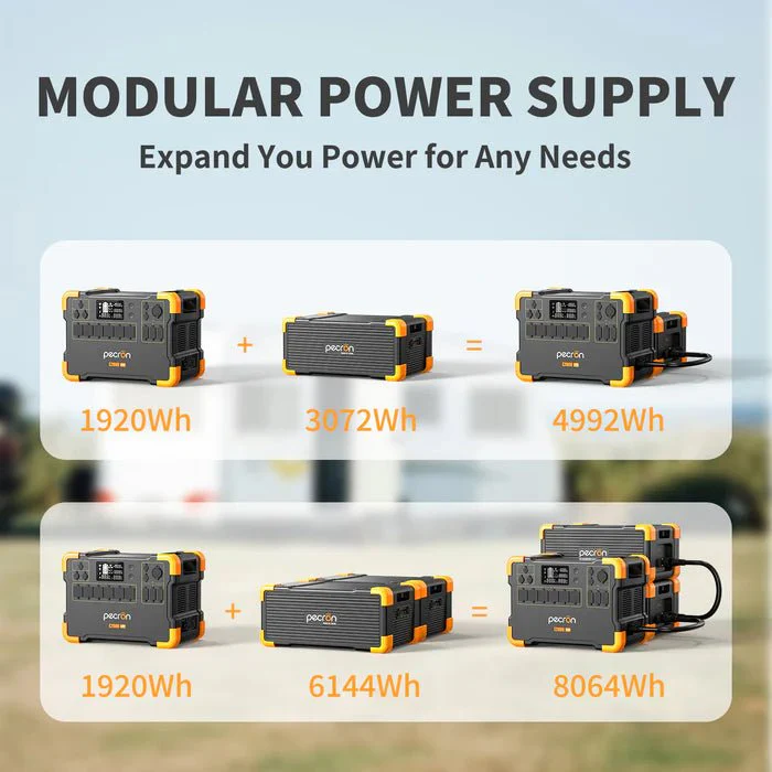 Pecron EB3000-24V 3072Wh Expansion Battery (for E2000LFP only) - Image 2