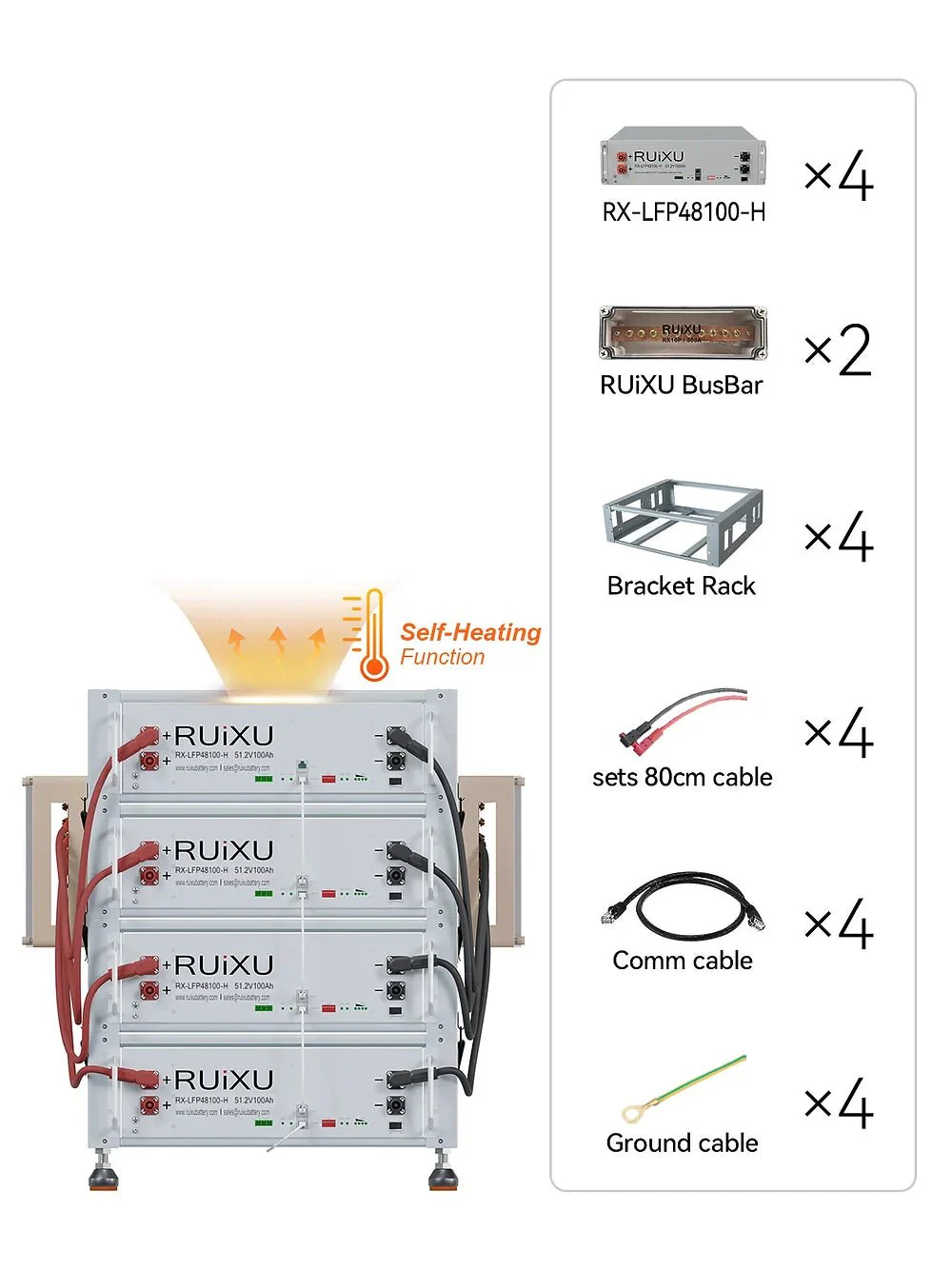 PRO Solar Kit - 48V Self-Heating Battery Bank (10.24kWh-20.48kWh) + 10kW 120V/240V Hybrid Inverter + 410W Solar Panels - Image 13