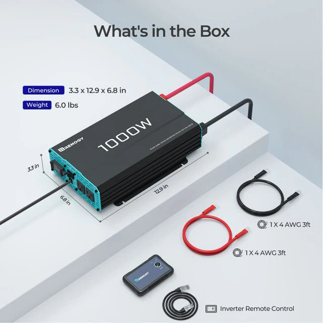 Renogy 1000W 12V Pure Sine Wave Inverter - Image 10