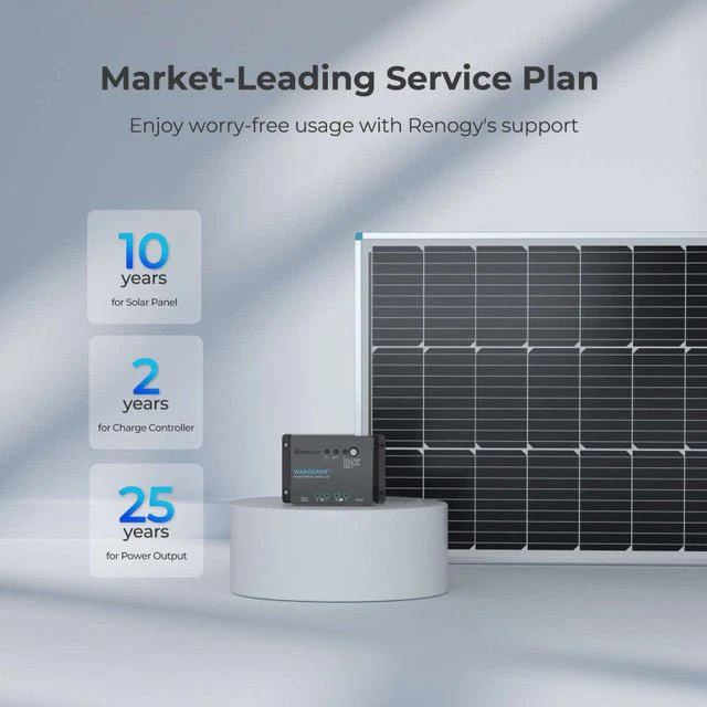 Renogy 100W 12V Monocrystalline Solar Starter Kit w/Wanderer 30A Charge Controller - Image 3