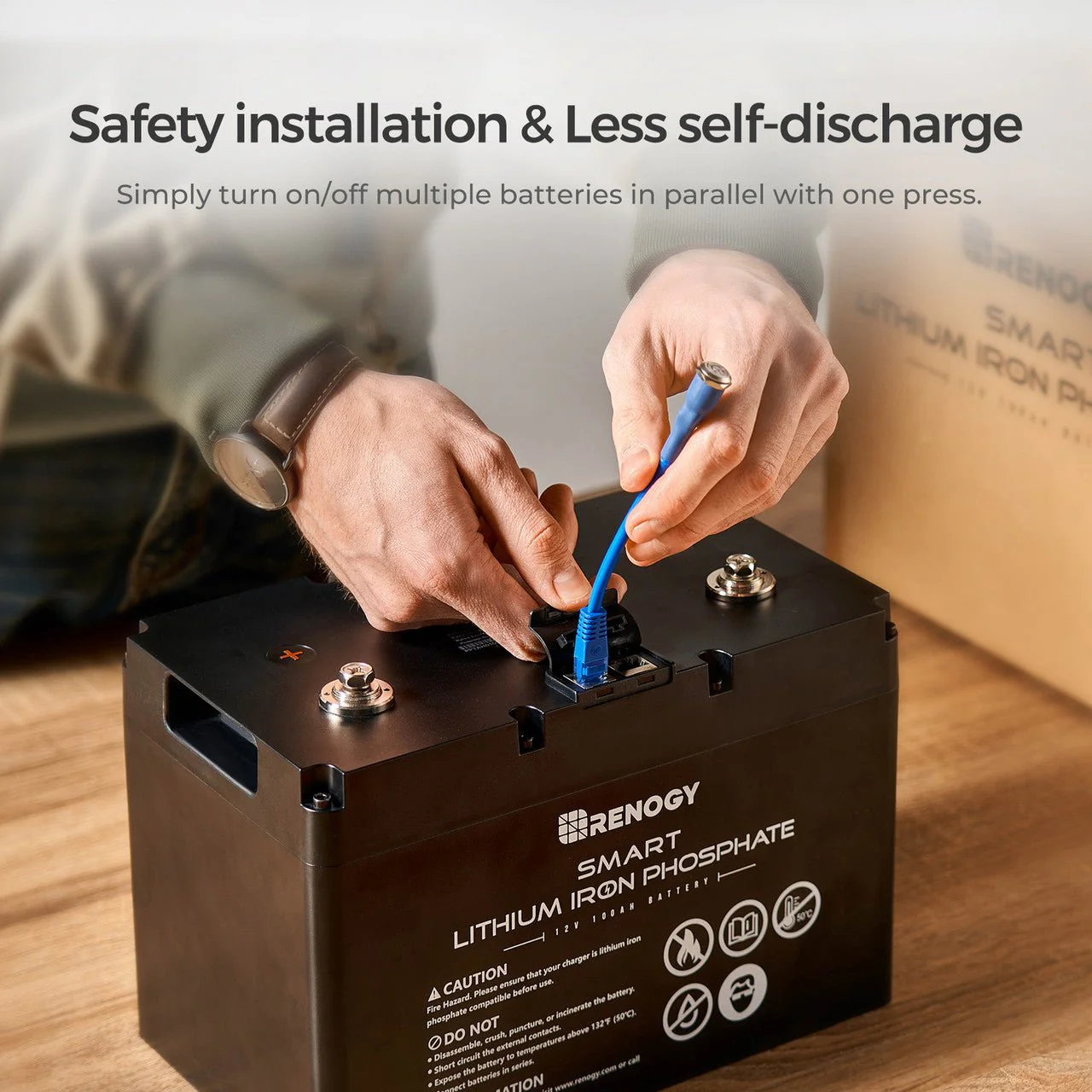 Renogy 12V 100Ah Smart Lithium Iron Phosphate Battery & BT-2 & Renogy ONE Core - Image 7