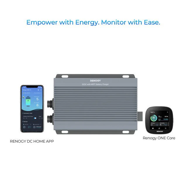 Renogy 12V/24V IP67 50A DC-DC Battery Charger with MPPT with Renogy ONE Core
