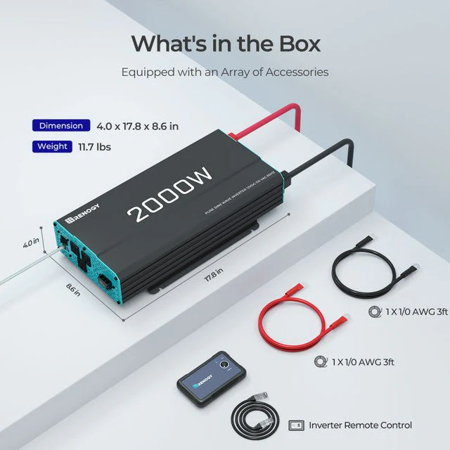 Renogy 2000W 12V Pure Sine Wave Inverter - Image 7