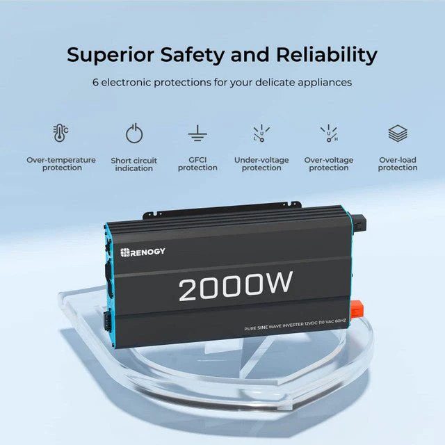 Renogy 2000W 12V Pure Sine Wave Inverter - Image 8