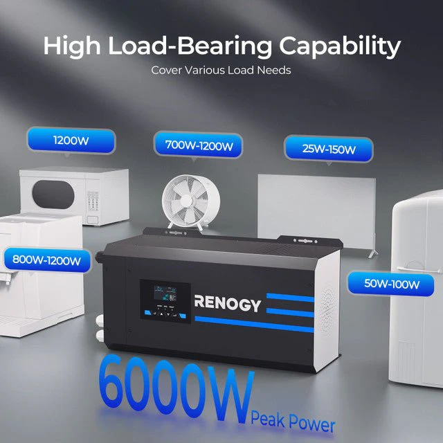 Renogy 2000W 12V Pure Sine Wave Inverter Charger w/ LCD Display - Image 4