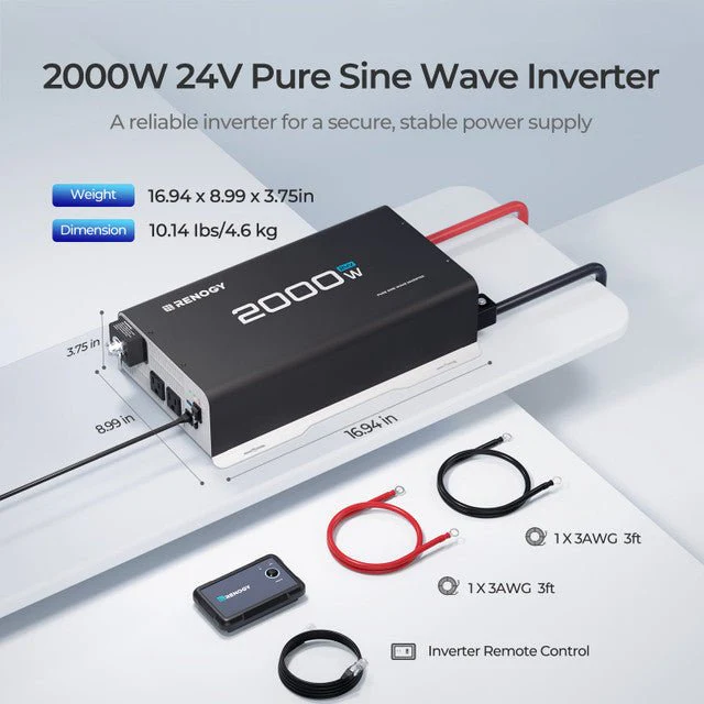Renogy 2000W 24V Pure Sine Wave Inverter - Image 8