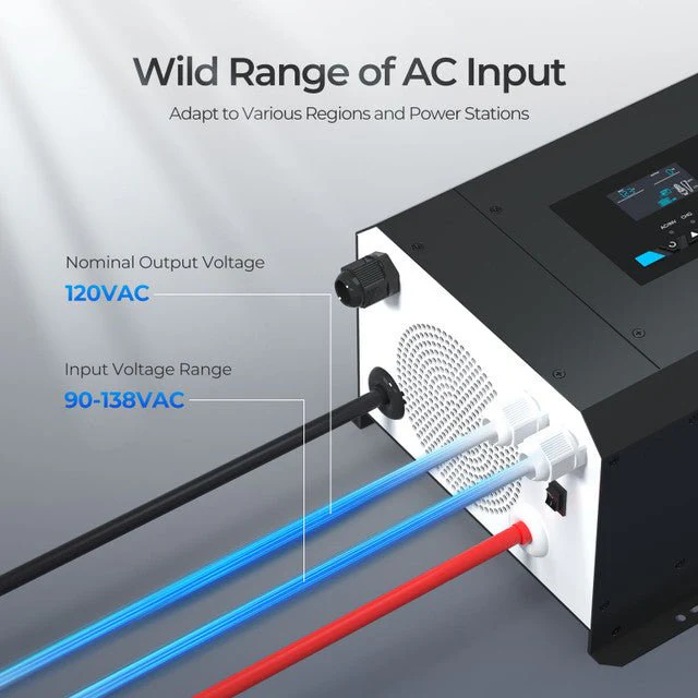 Renogy 3000W 12V Pure Sine Wave Inverter Charger w/ LCD Display - Image 6