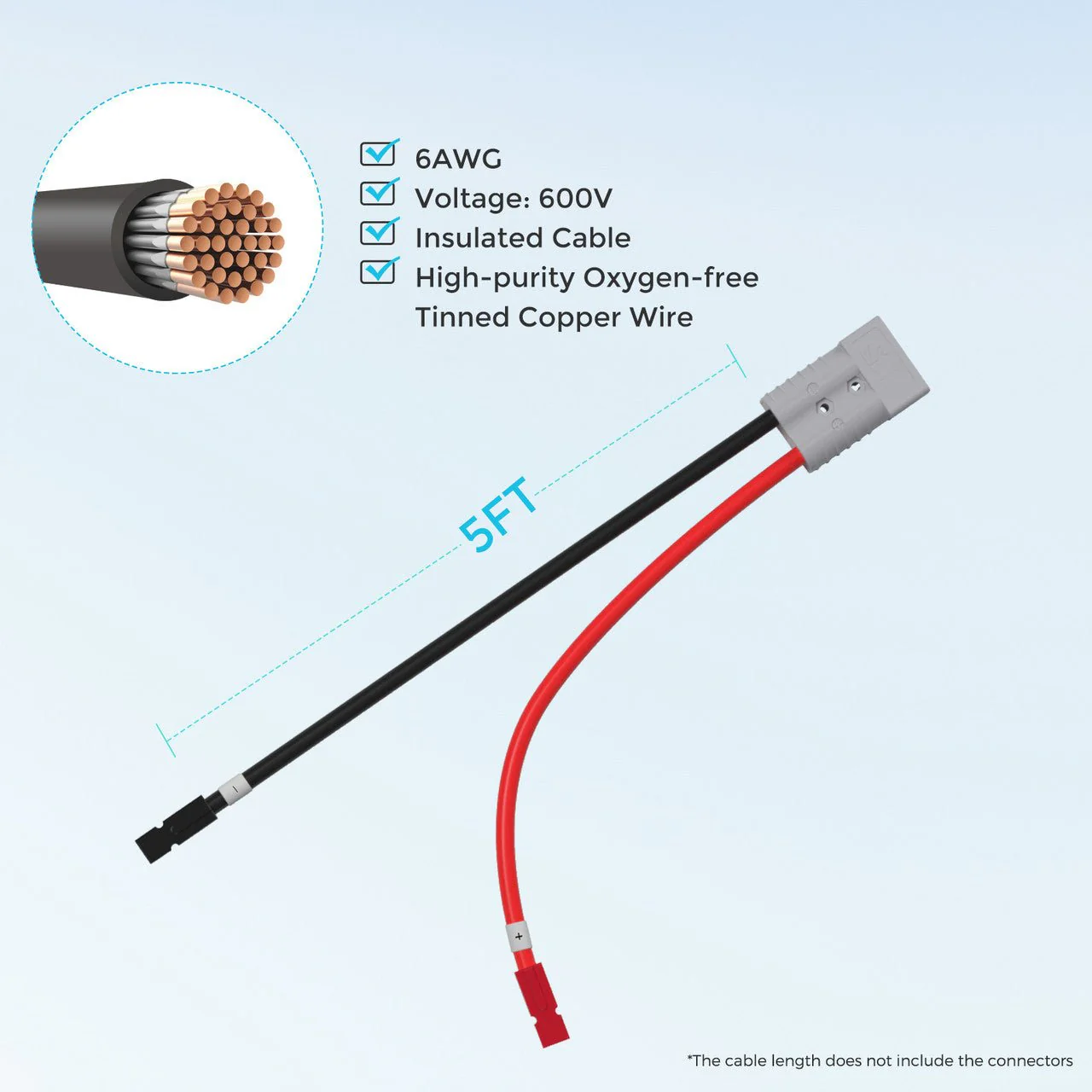 Renogy 5FT 6AWG Anderson Adapter Cable (Anderson PP75 - Anderson SB120) - Image 5