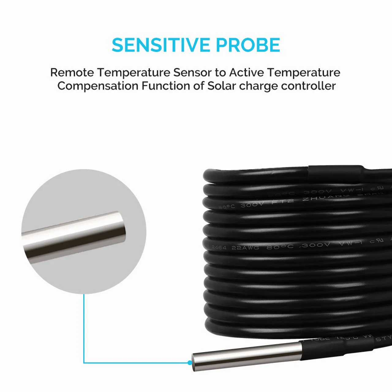 Renogy Battery Temperature Sensor for Voyager Charge Controllers - Image 3