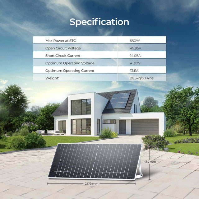 Renogy Bifacial 550 Watt Monocrystalline Solar Panel - Image 7