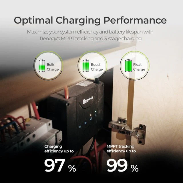 Renogy DCC50S 12V 50A DC-DC On-Board Battery Charger with MPPT + Bluetooth Module - Image 7