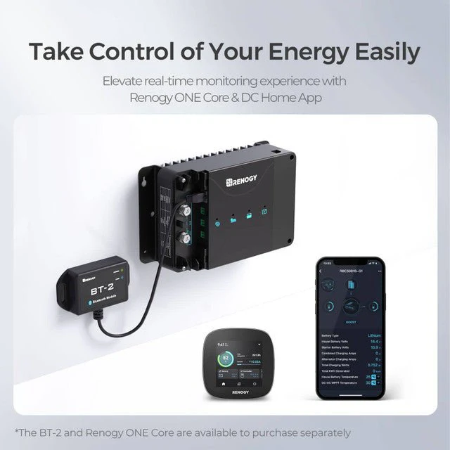 Renogy DCC50S 12V 50A DC-DC On-Board Battery Charger With MPPT + Renogy ONE Core - Image 4