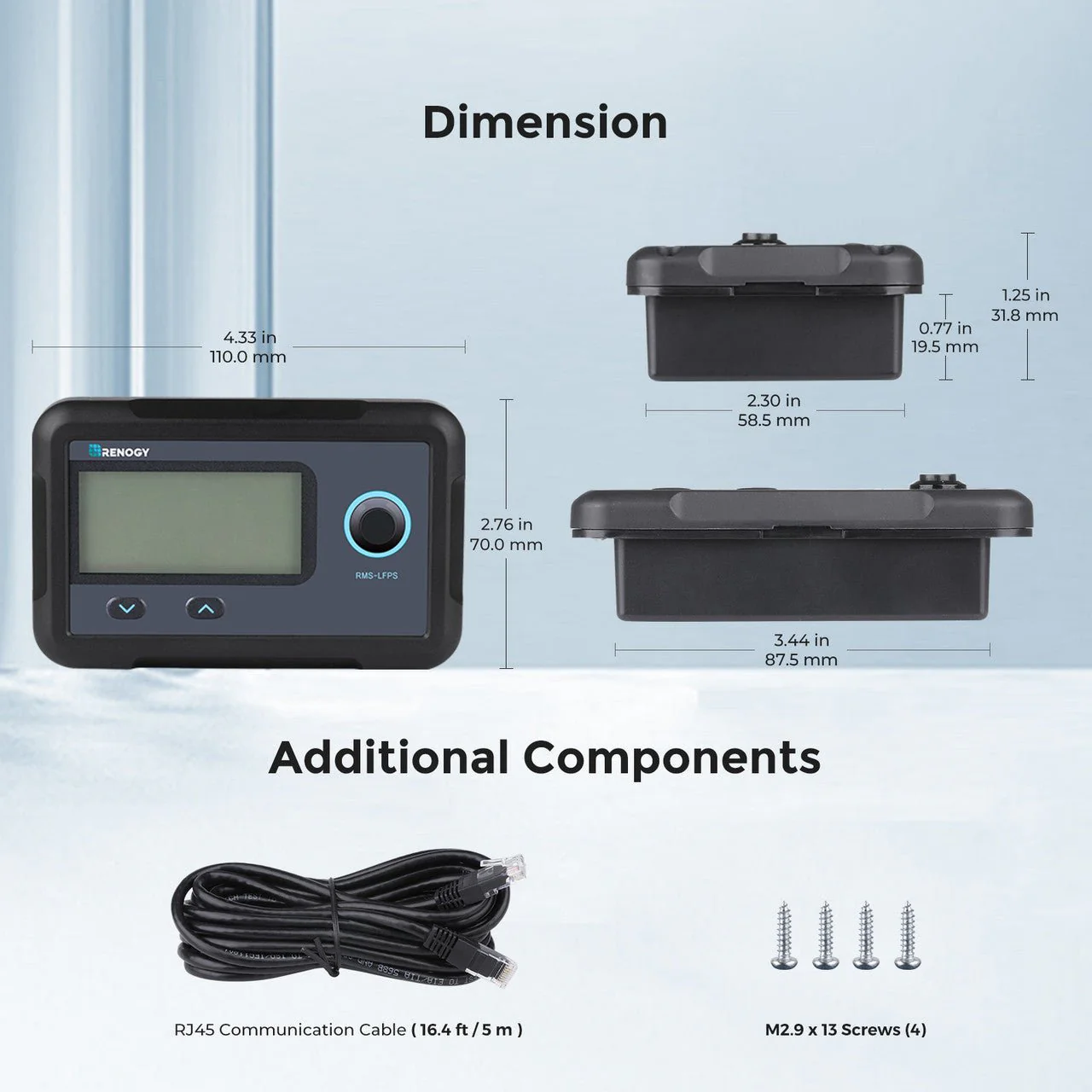 Renogy Monitoring Screen for Smart Lithium Battery Series - Image 7