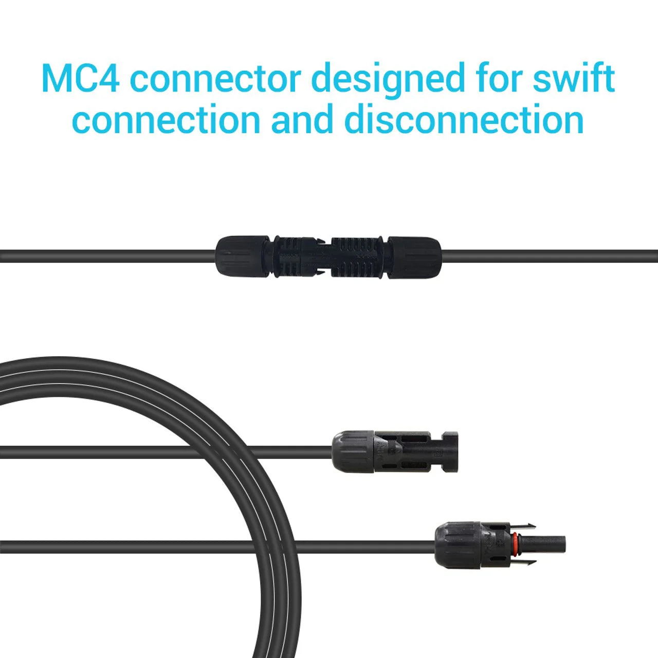 Renogy 10AWG Single Solar Panel Extension Cable With Male to Female Solar Connectors - Image 3