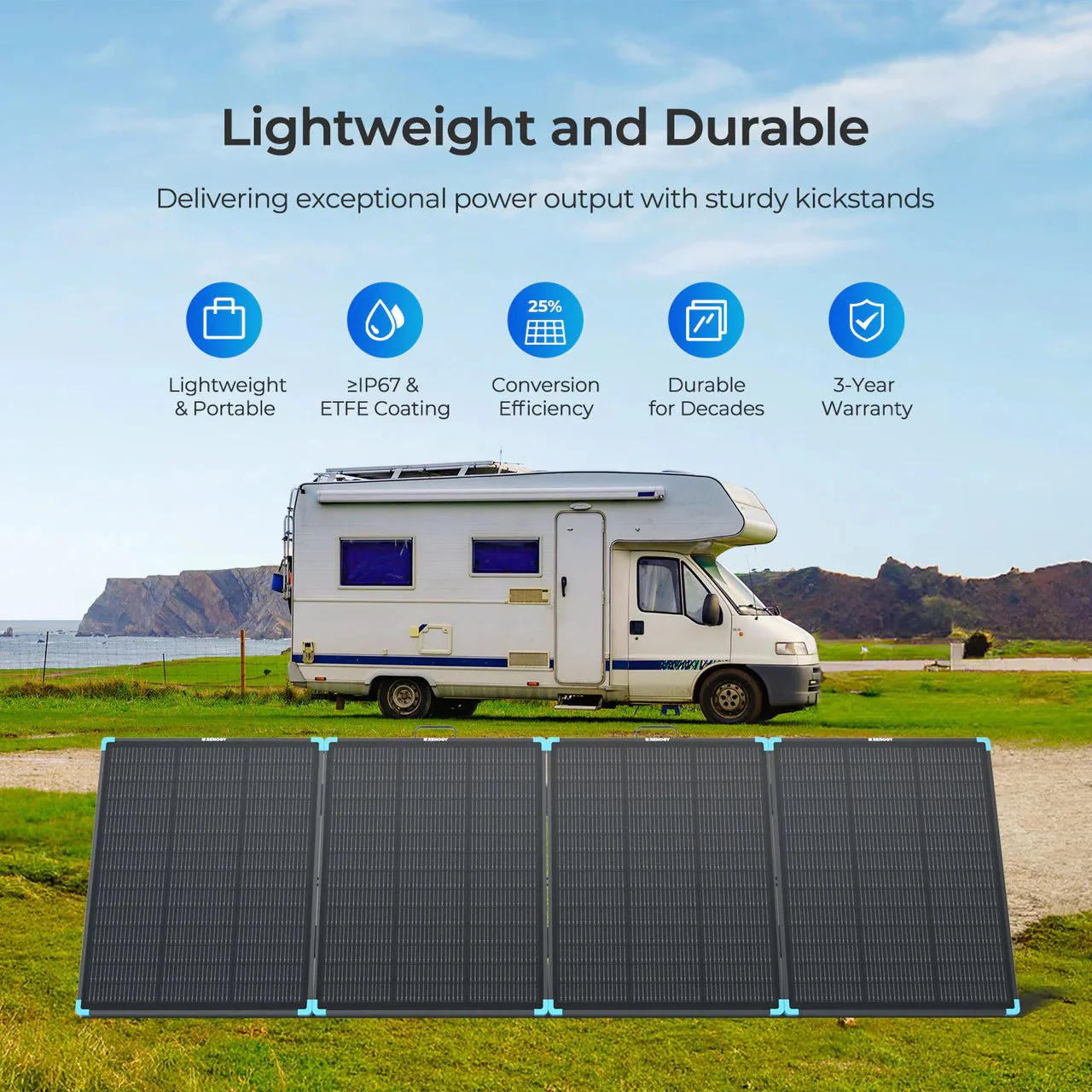 Renogy Solar Suitcase N-Type 300W Lightweight Portable Solar Panel - Image 3