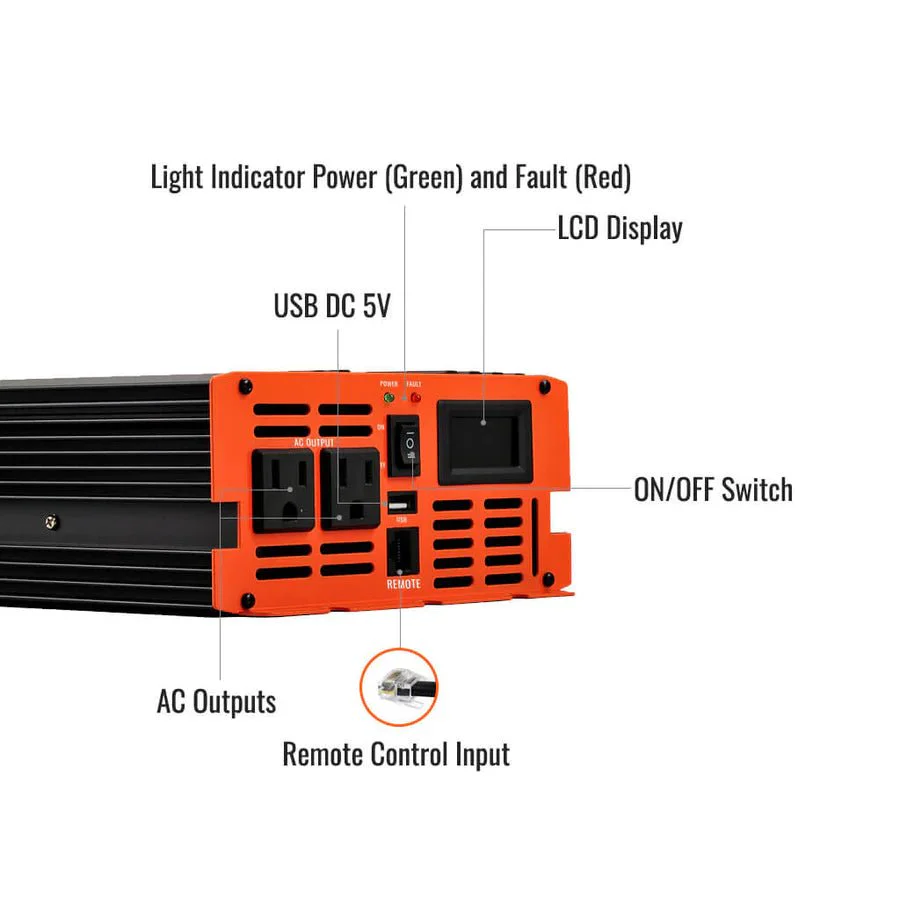 Rich Solar 1500 Watt 12 Volt Industrial Pure Sine Wave Inverter - Image 11