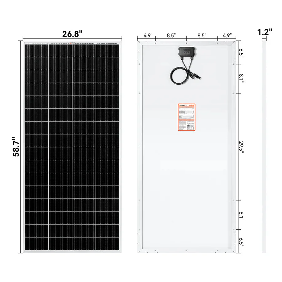 Rich Solar MEGA 200 MAX 200W 24 Volt Monocrystalline Solar Panel - Image 5